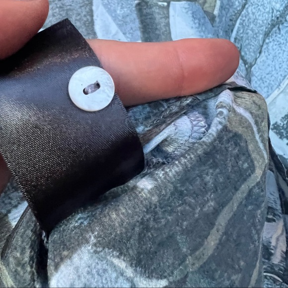 Nic+Zoe Silk Button Up Abstract Blouse - Picture 10 of 12